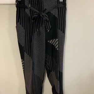 Black and white dress pants